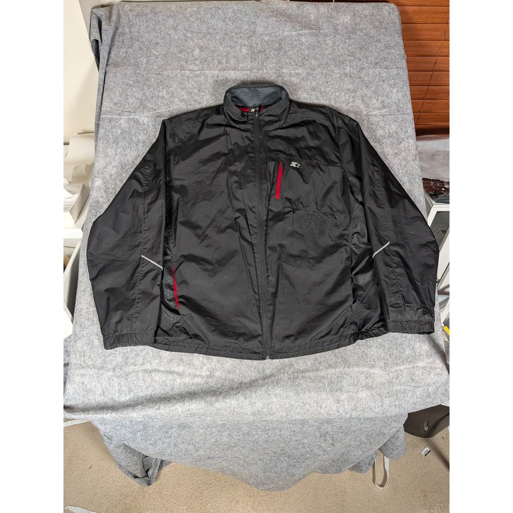 Starter Black Lightweight Full Zip Jacket Men's A… - image 5